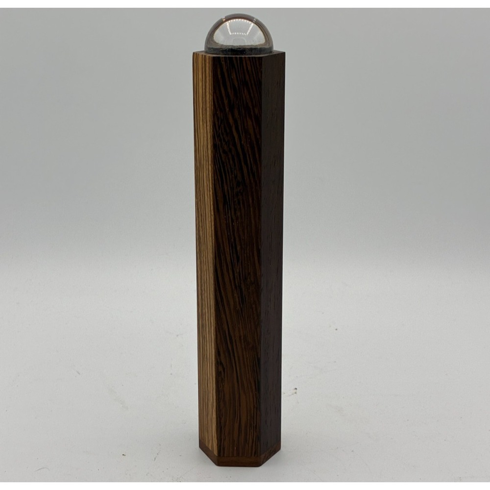Vintage Wood Teleidoscope Kaleidoscope Hexagon Exotic Hardwood Lens 9in